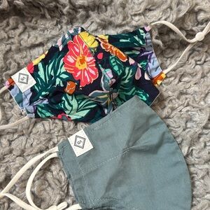 Vera Bradley Floral Navy, Pink & Green Cotton Face Masks (2-Pack)